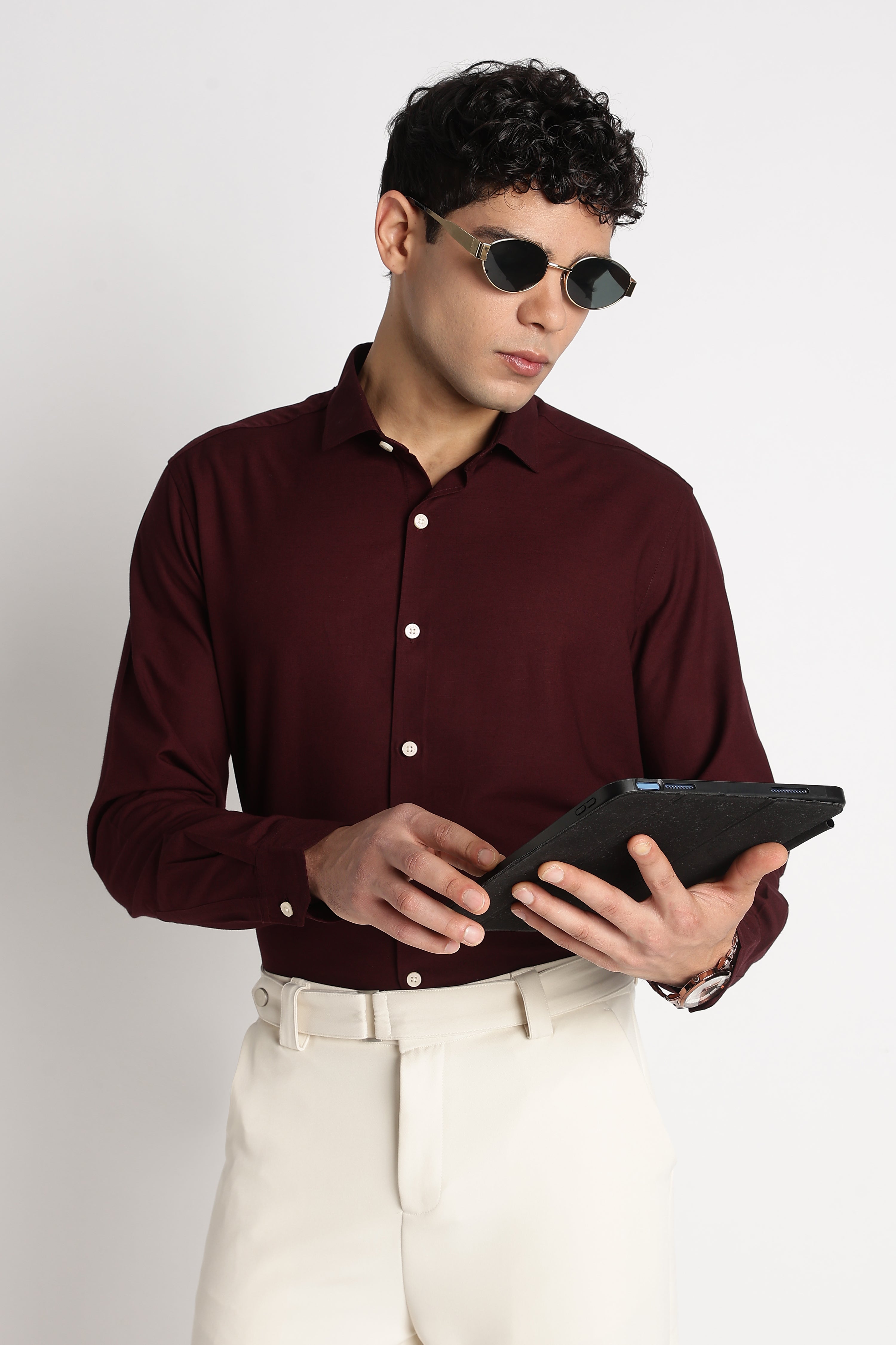 Men Premium Solid Casual Shirt