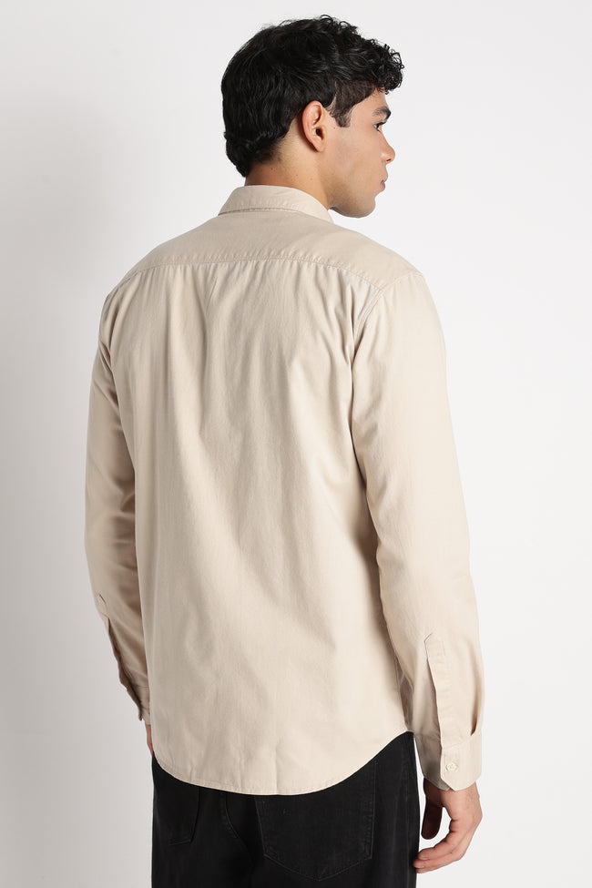 Men Solid Utility Casual Shirt