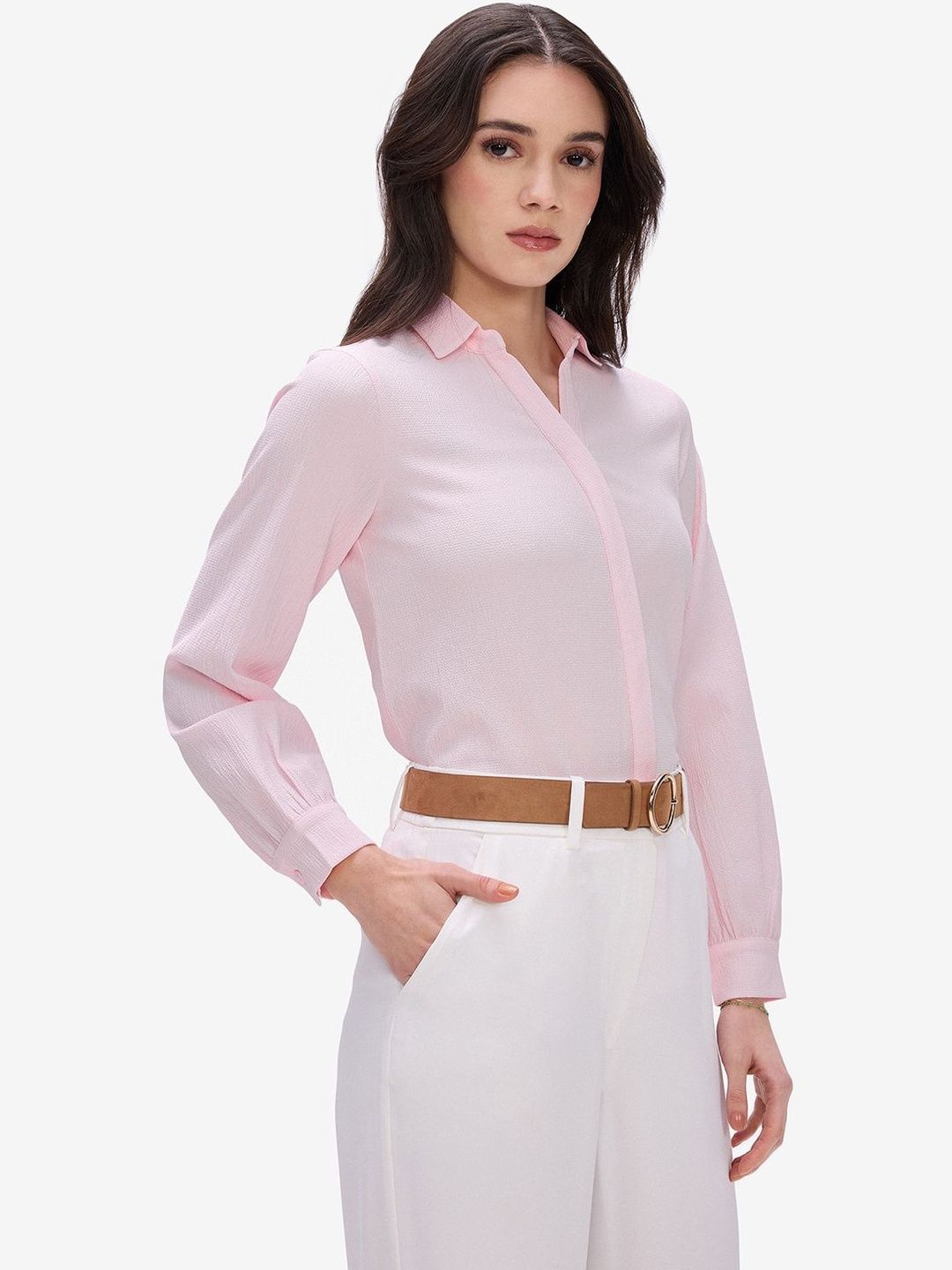 Women Pink Formal Shirt