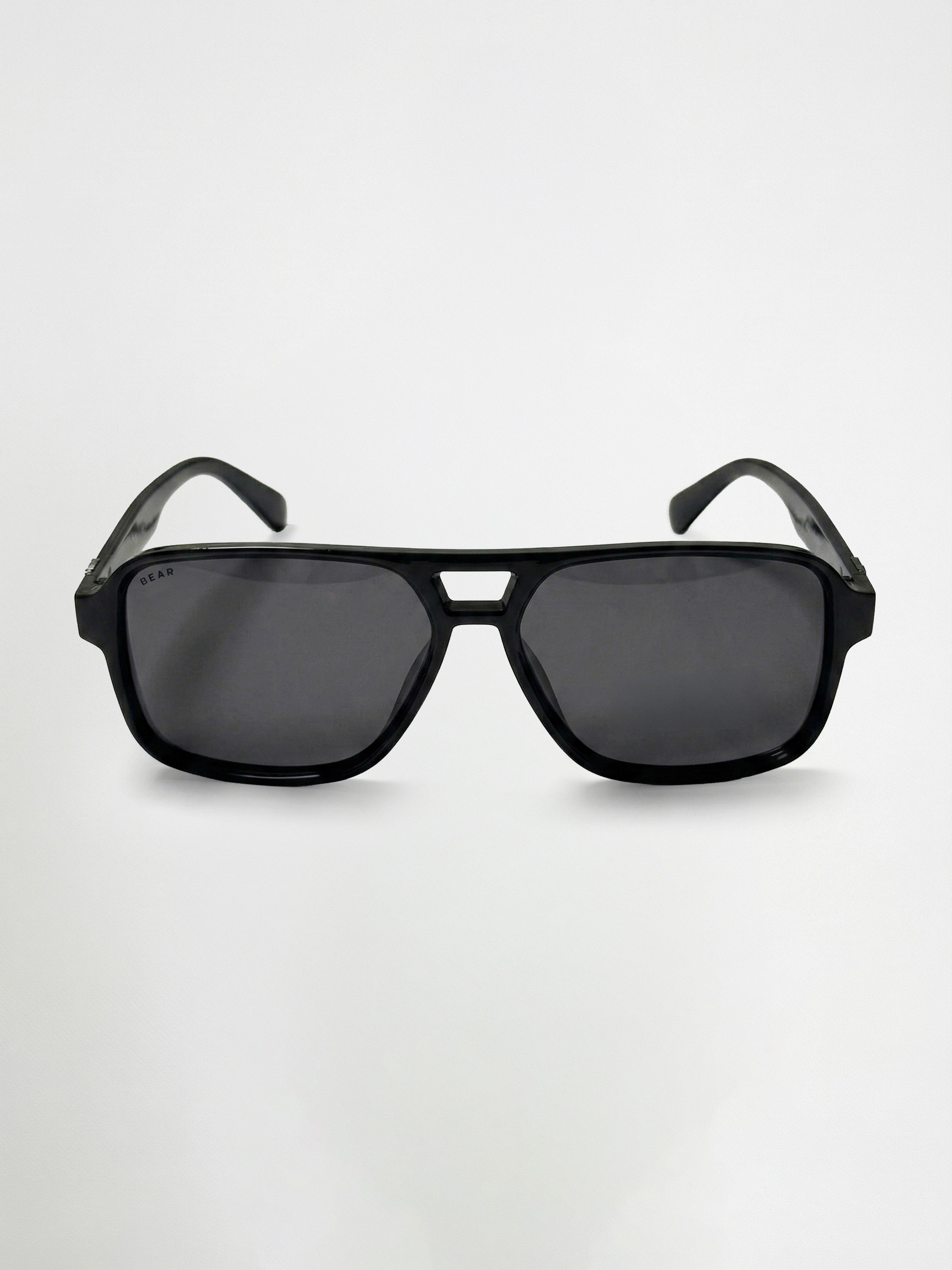 Men Wayfarer Full-Rim Sunglasses with Black Frame and Polarized Smoke Black Tinted Lenses