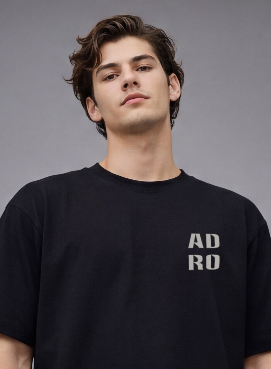 Men Oversize Fit Back Printed T-Shirt
