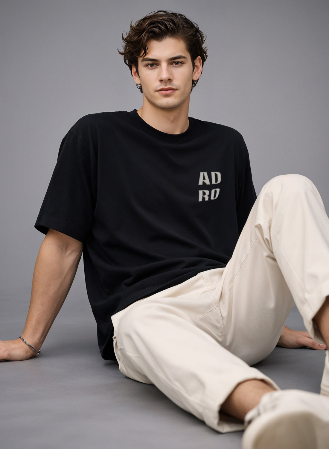 Men Oversize Fit Back Printed T-Shirt