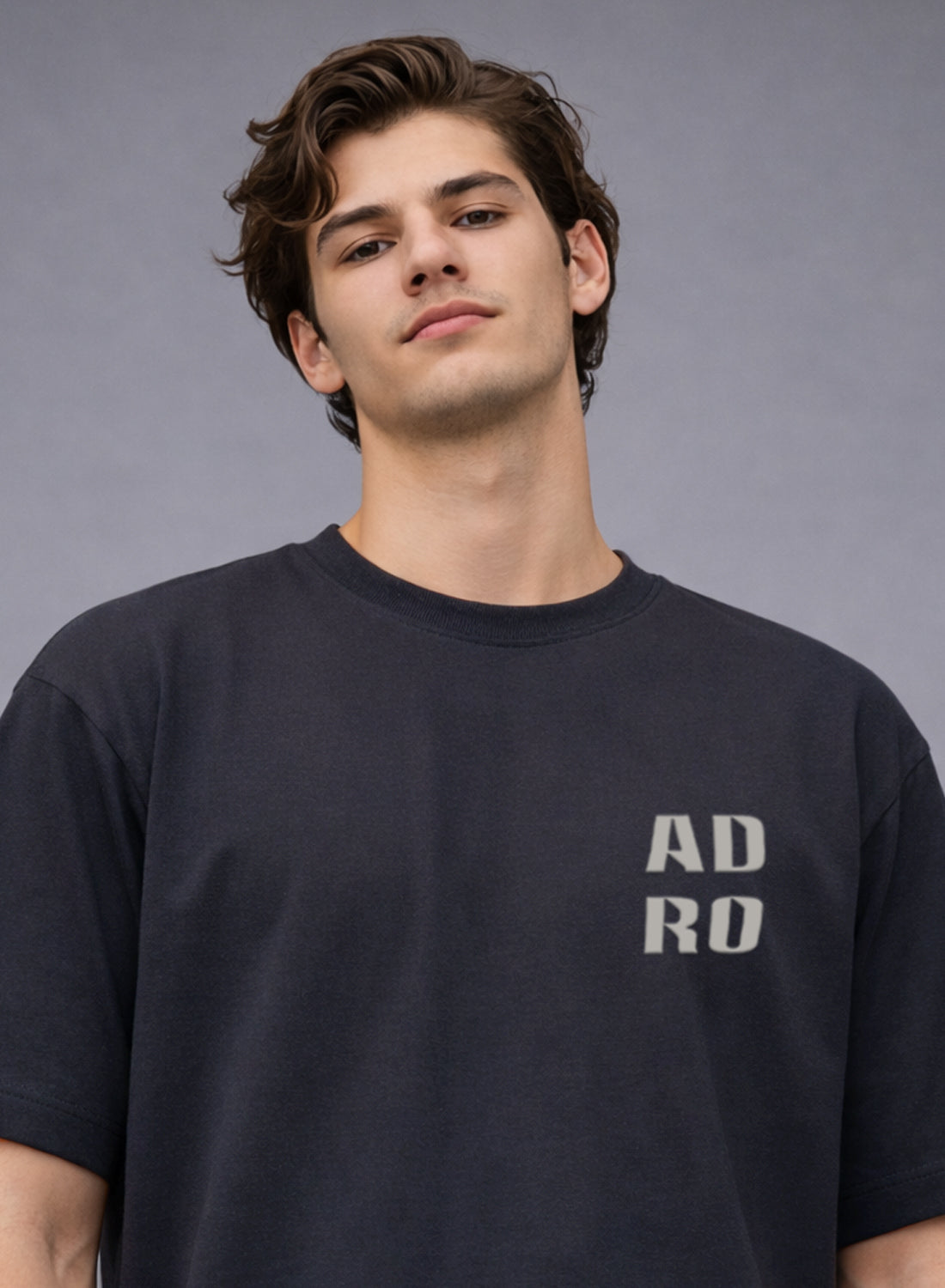Men Oversize Fit Back Printed T-Shirt