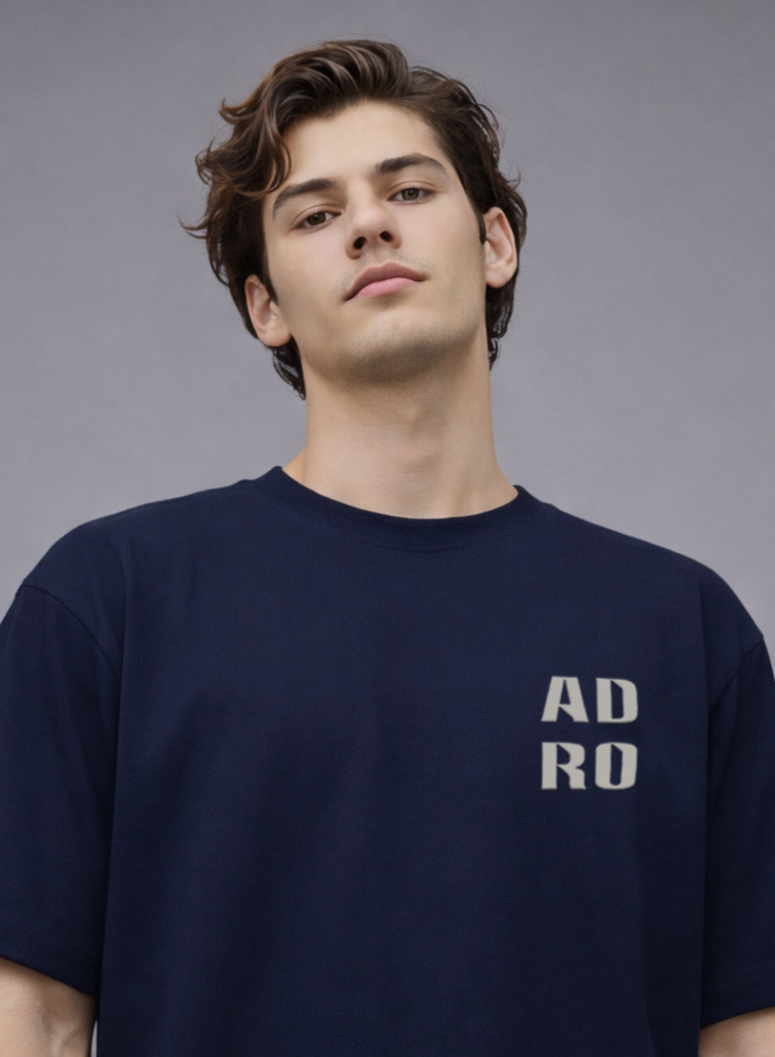 Men Oversize Fit Back Printed T-Shirt