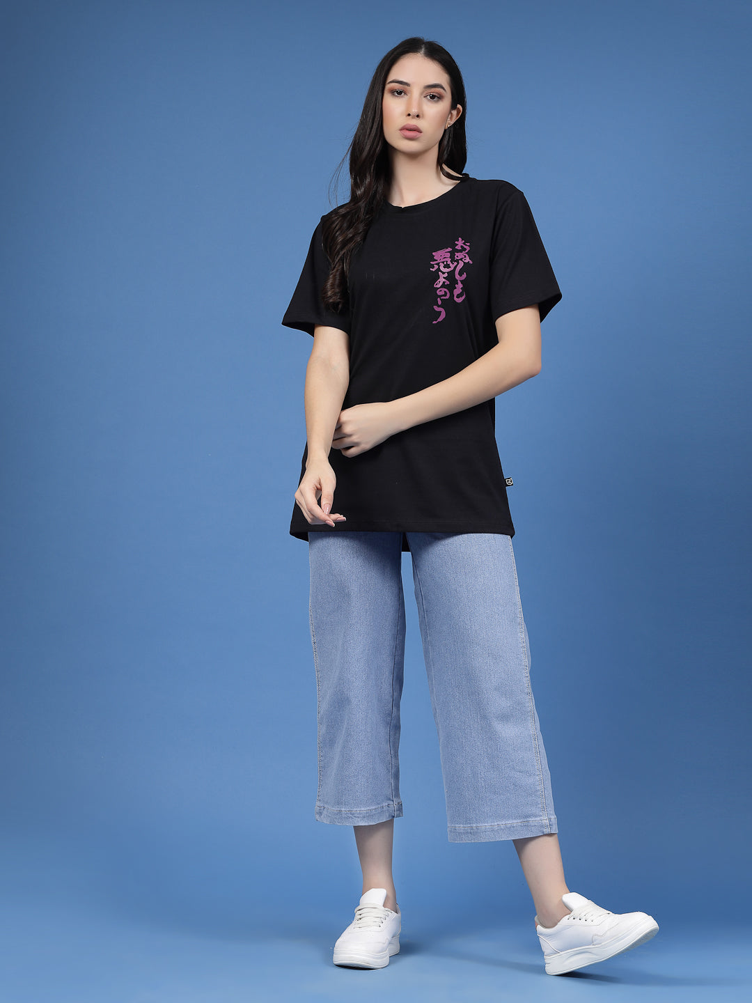 Unisex Printed Oversized Half Sleeves Round Neck Cotton Tees