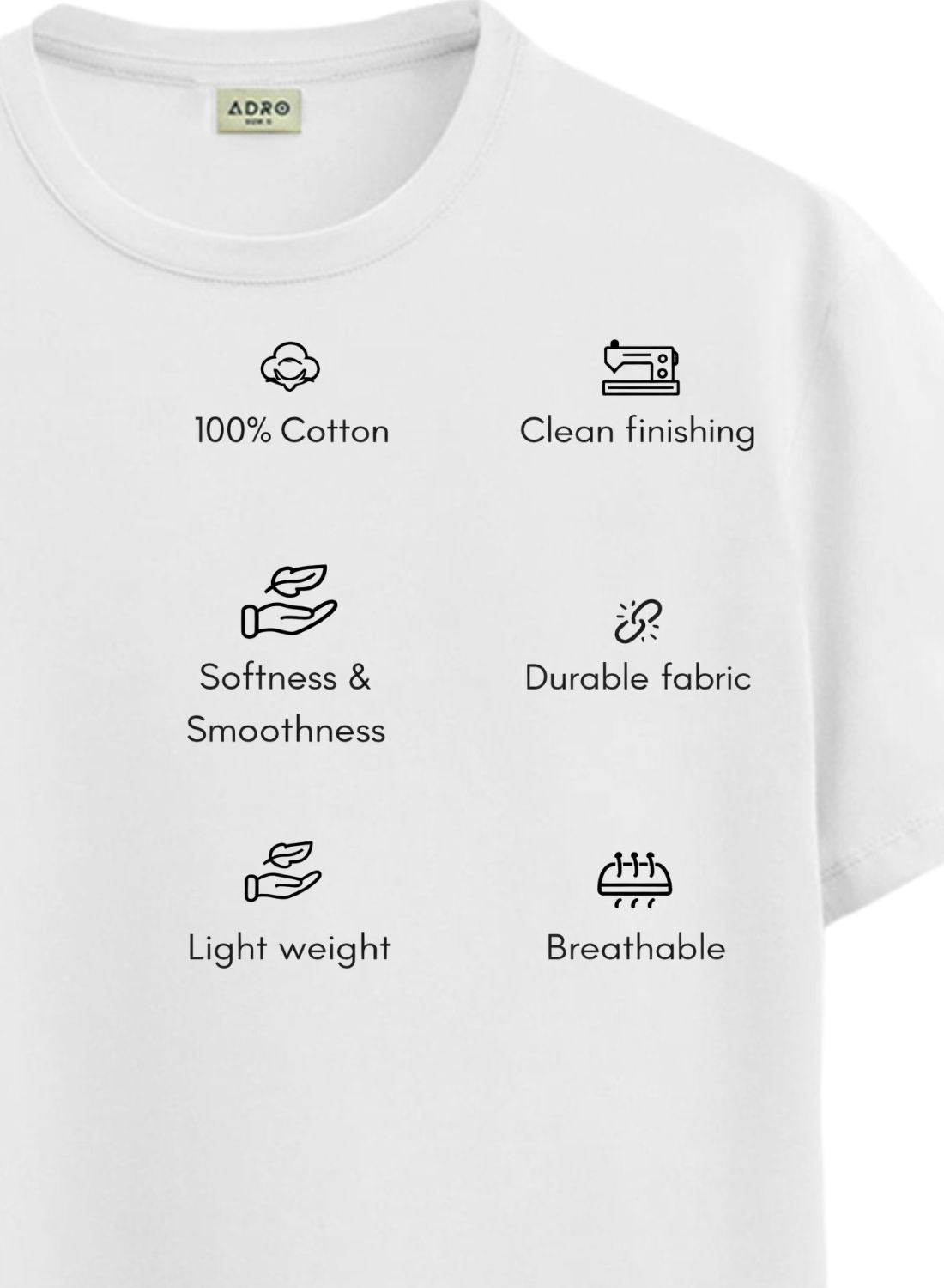 Men White Monogram Printed T-Shirt