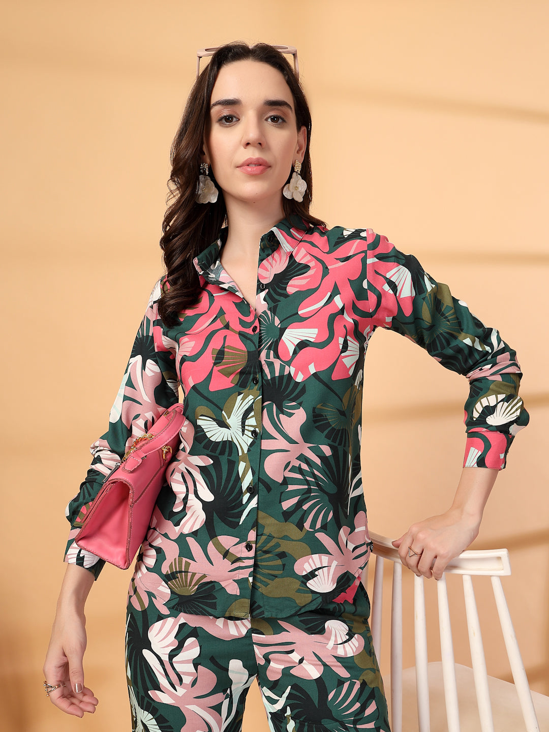 Women Green  Floral Print Co-ords