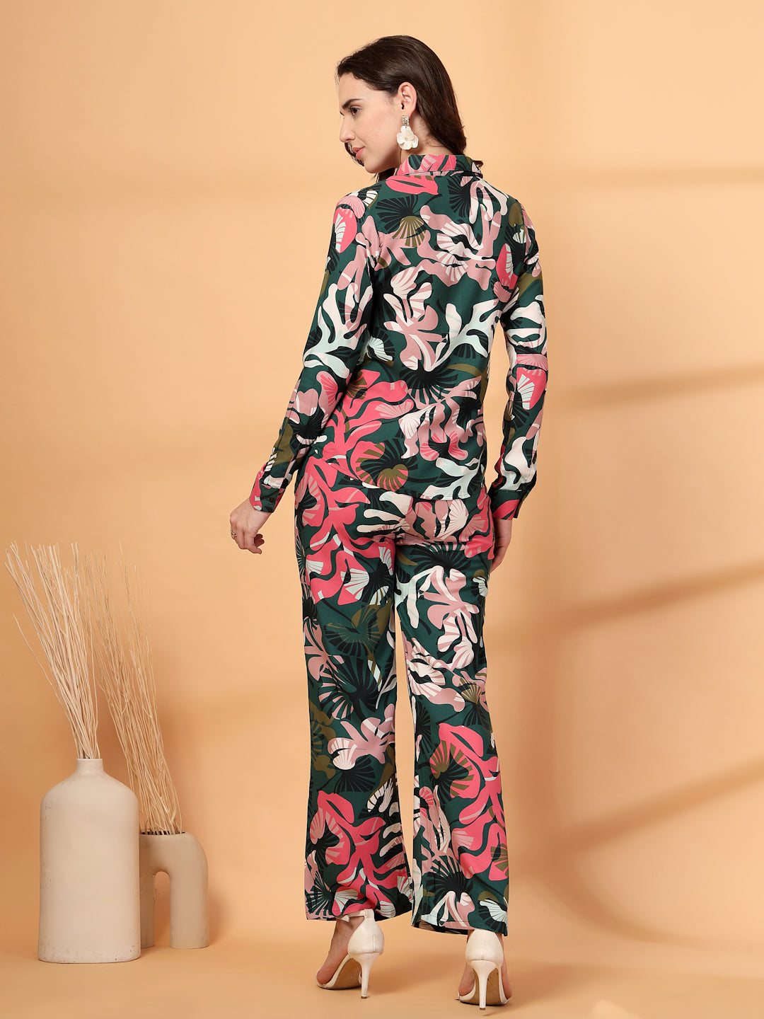 Women Green  Floral Print Co-ords