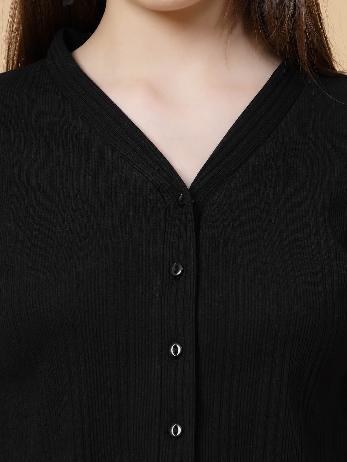 Women Black Crop Top