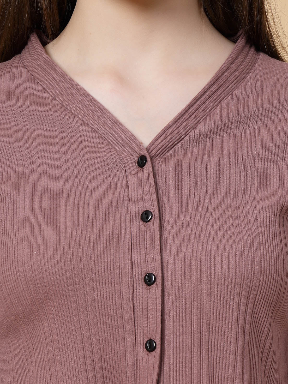 Women Mauve Crop Top