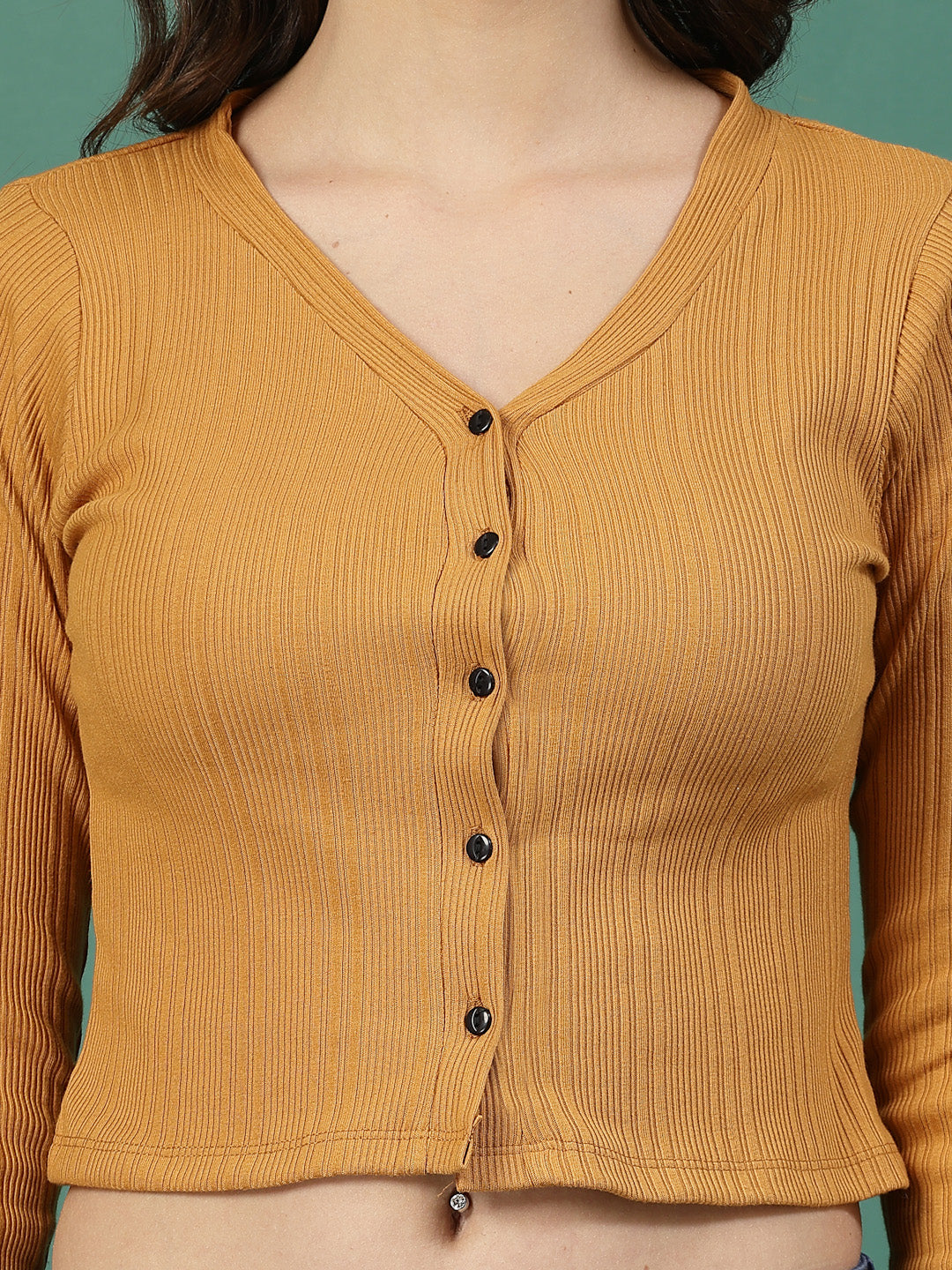 Women Brown Crop Top