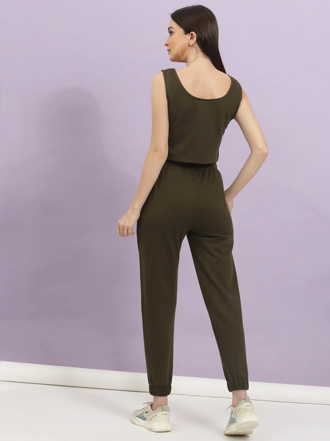 Women Green Terry co-ords