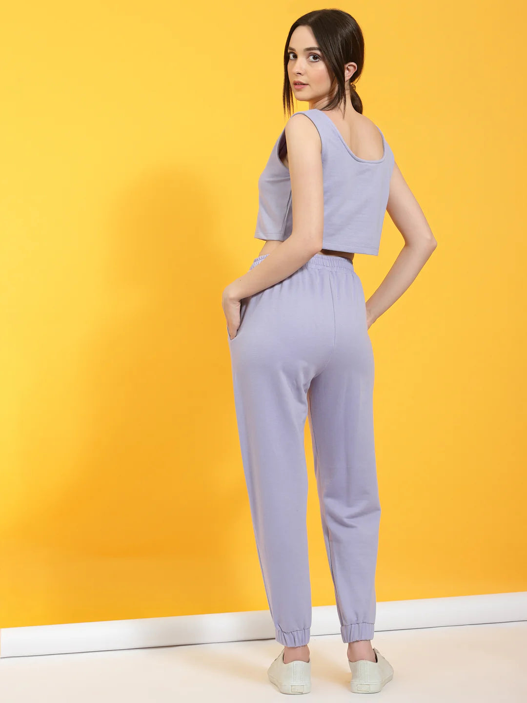 Women Lavender Terry co-ords