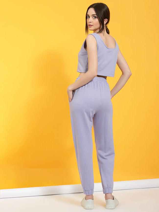 Women Lavender Terry co-ords