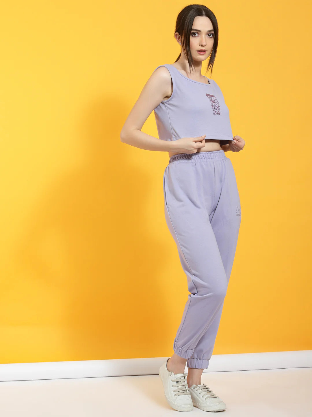 Women Lavender Terry co-ords