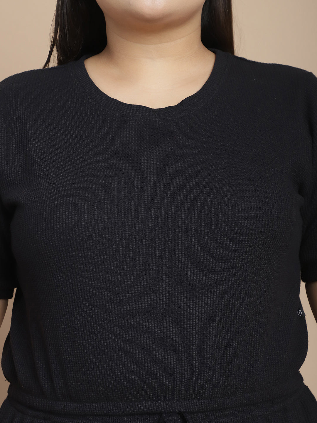 Women Black Textured co-ords