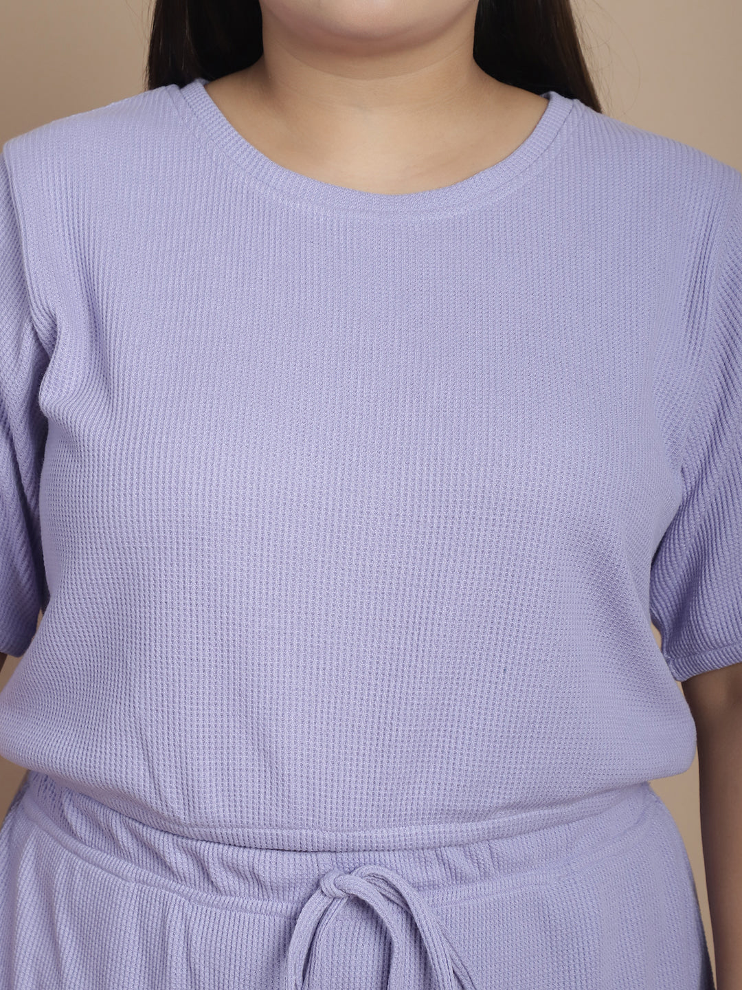 Women Purple Textured co-ords