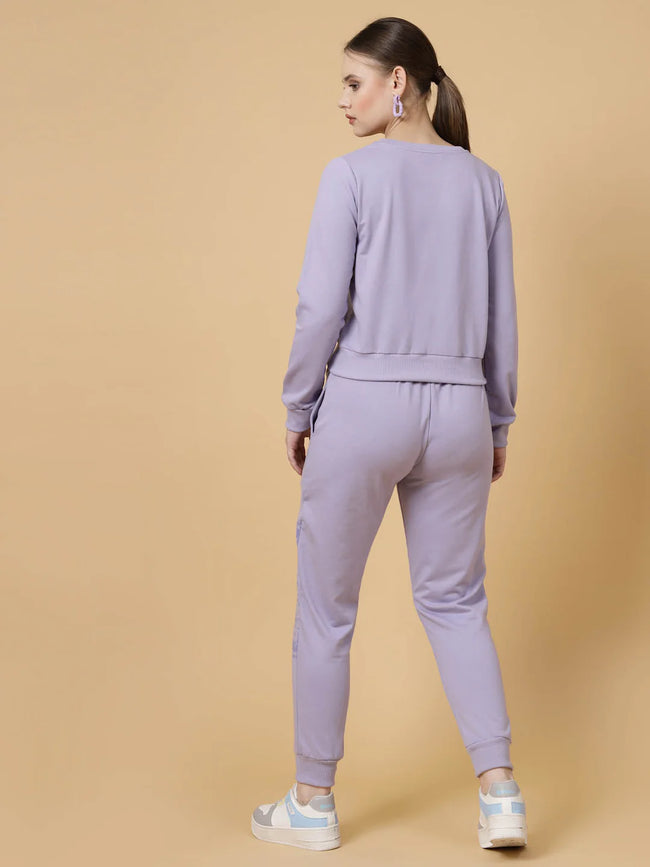 Women Purple Printed co-ords