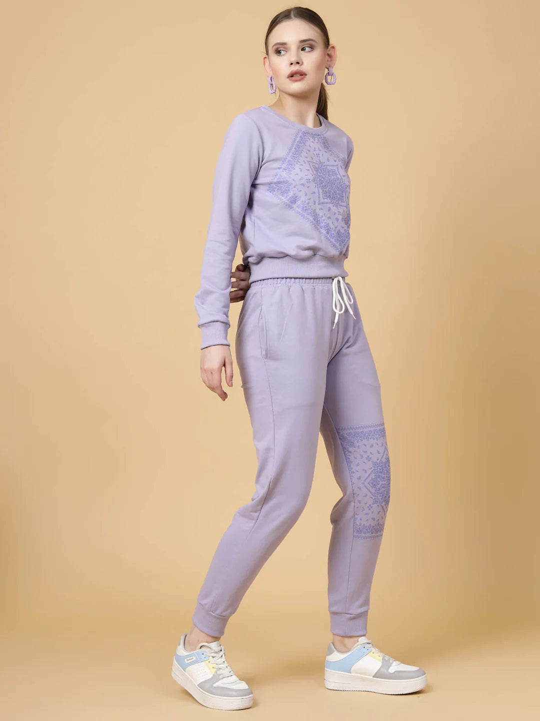 Women Purple Printed co-ords