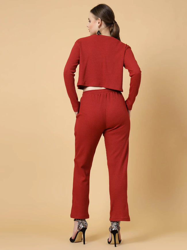 Women Maroon co-ords