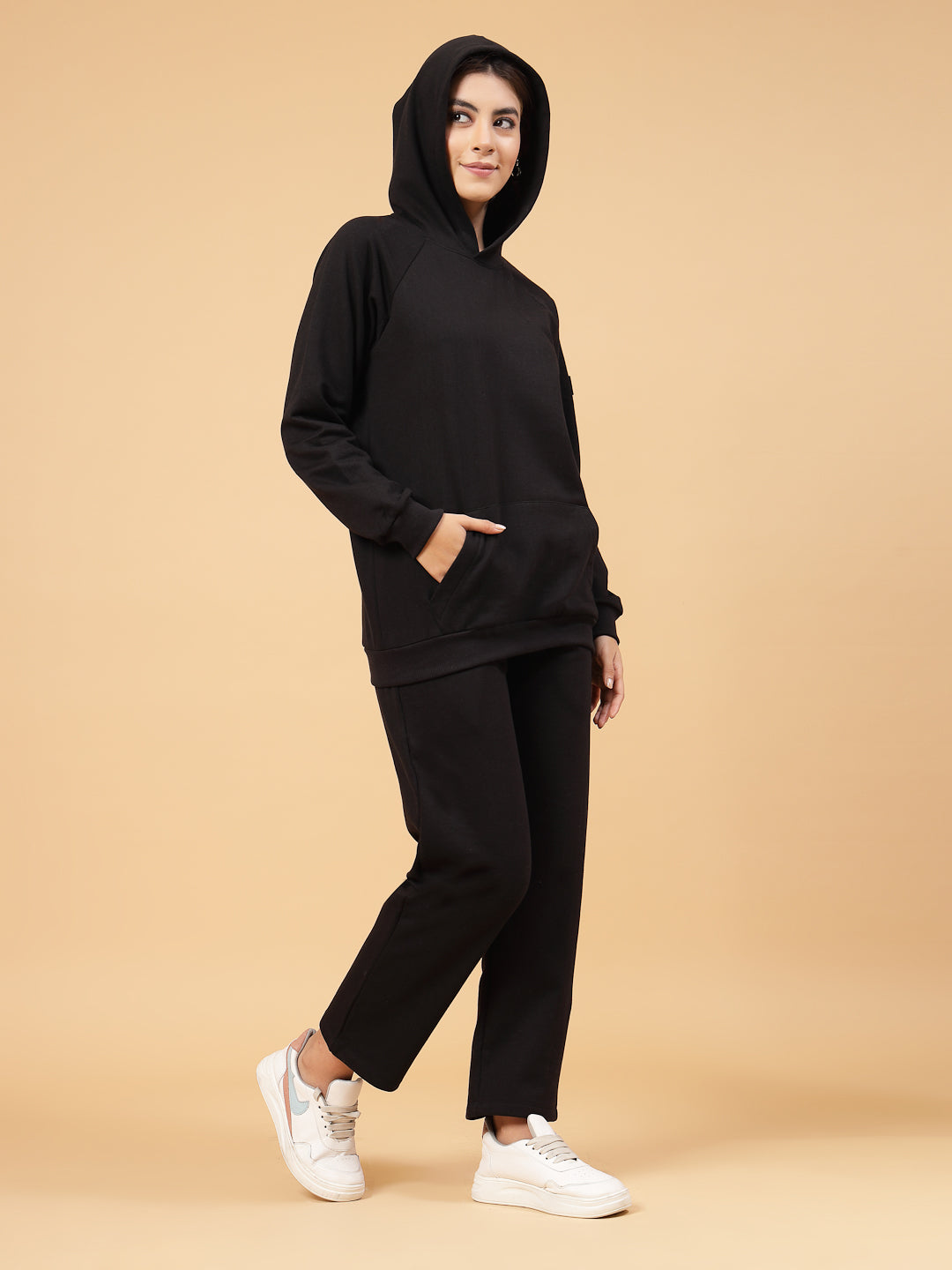 Women Black Oversized co-ords
