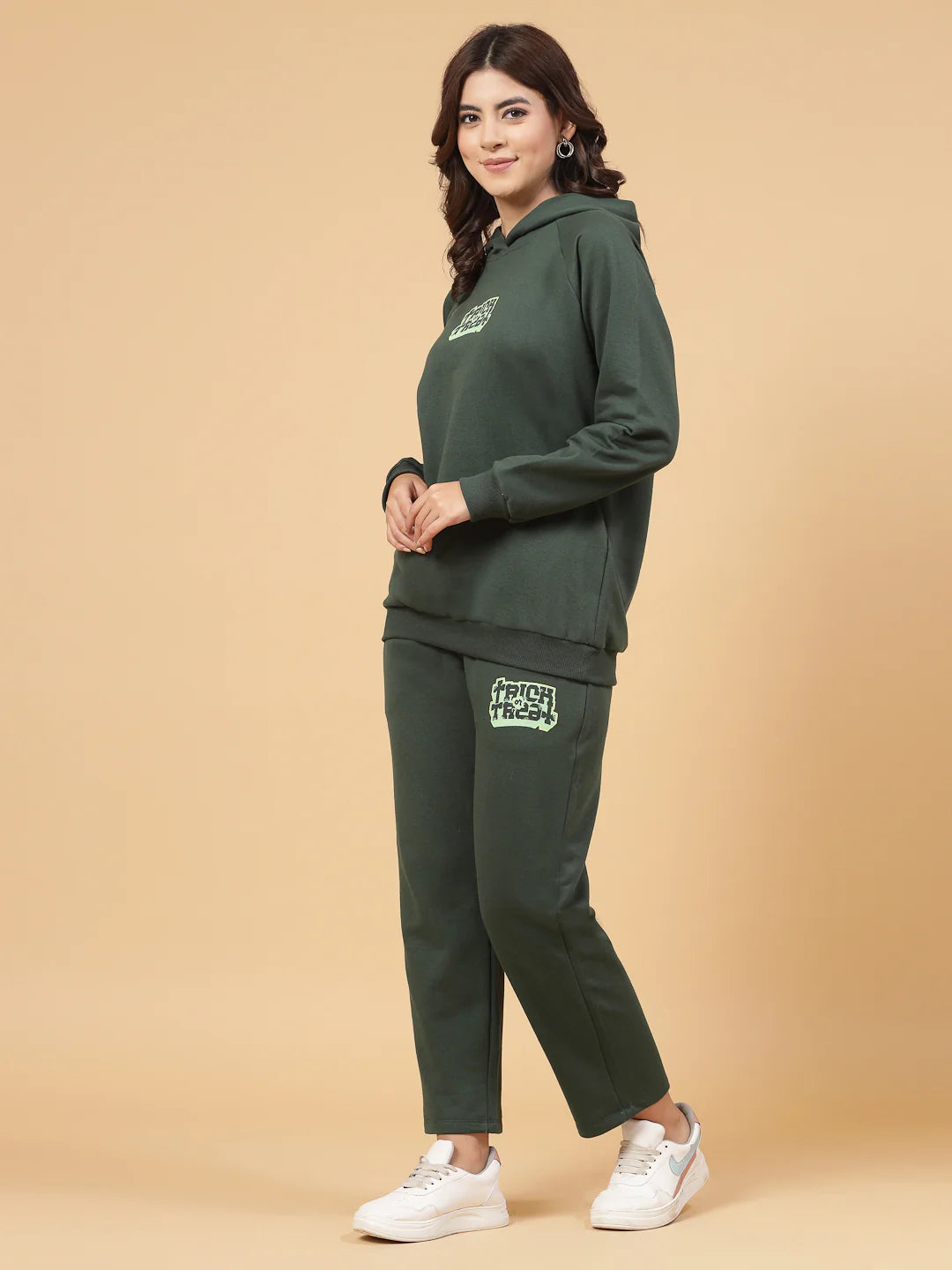 Women Olive Oversized co-ords