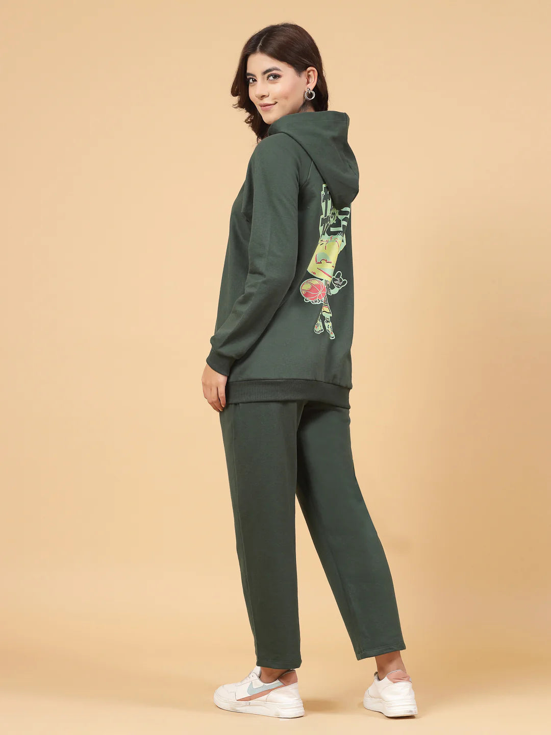 Women Olive Oversized co-ords