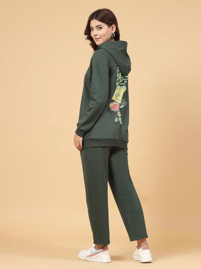 Women Olive Oversized co-ords