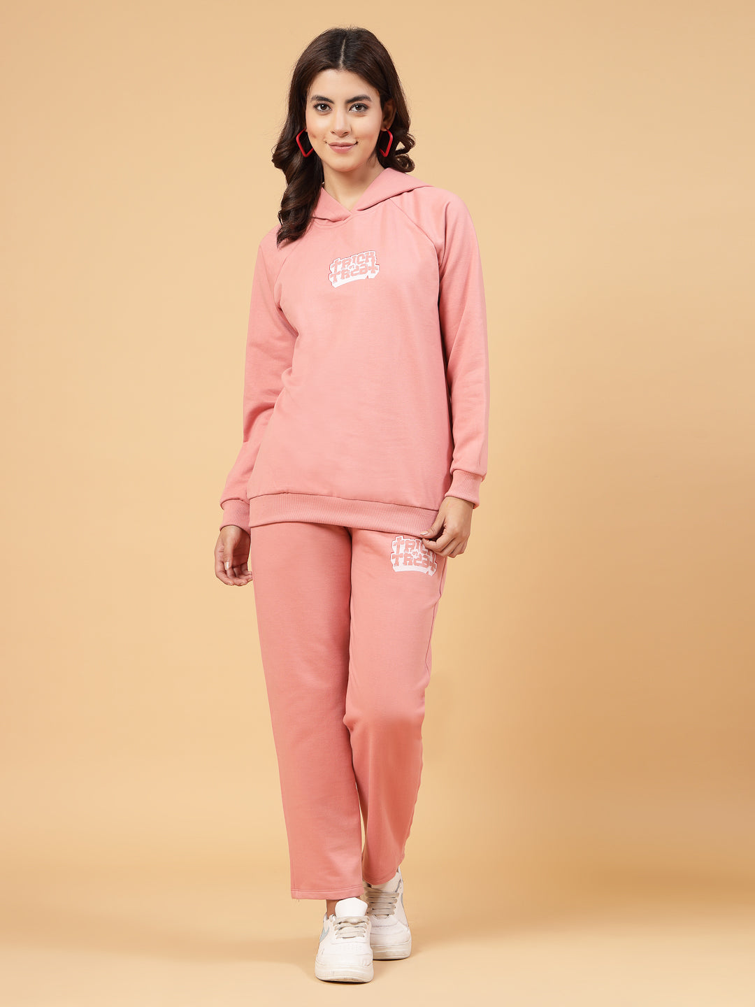 Women Peach Oversized co-ords