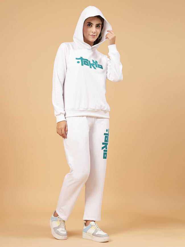 Women White Oversized co-ords