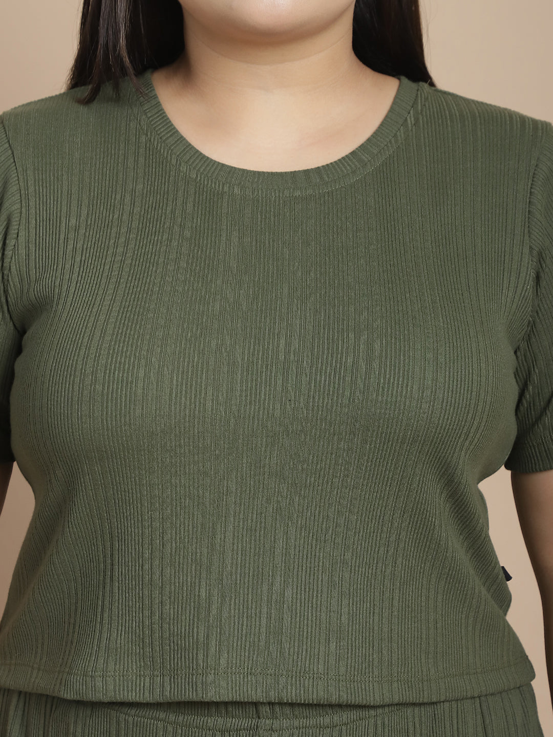 Women Green Slim Fit co-ords