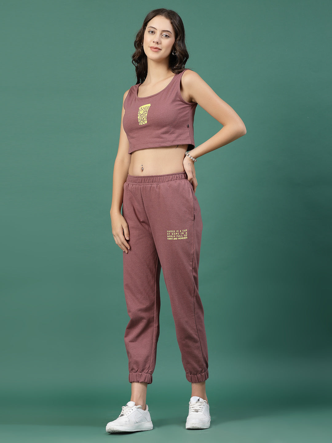 Women Mauve Printed co-ords