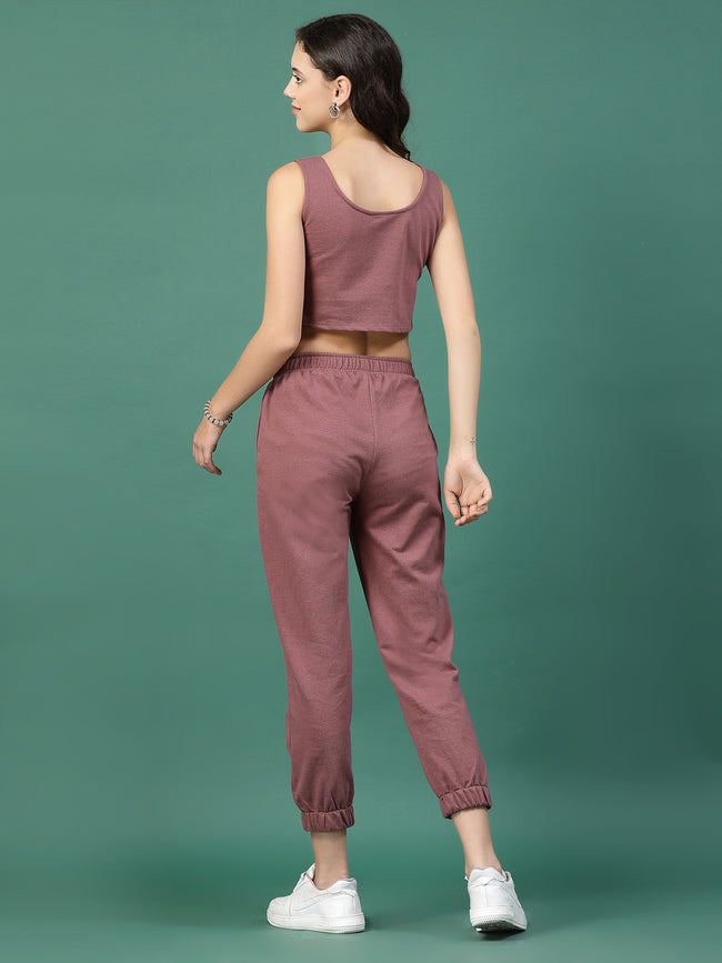 Women Mauve Printed co-ords