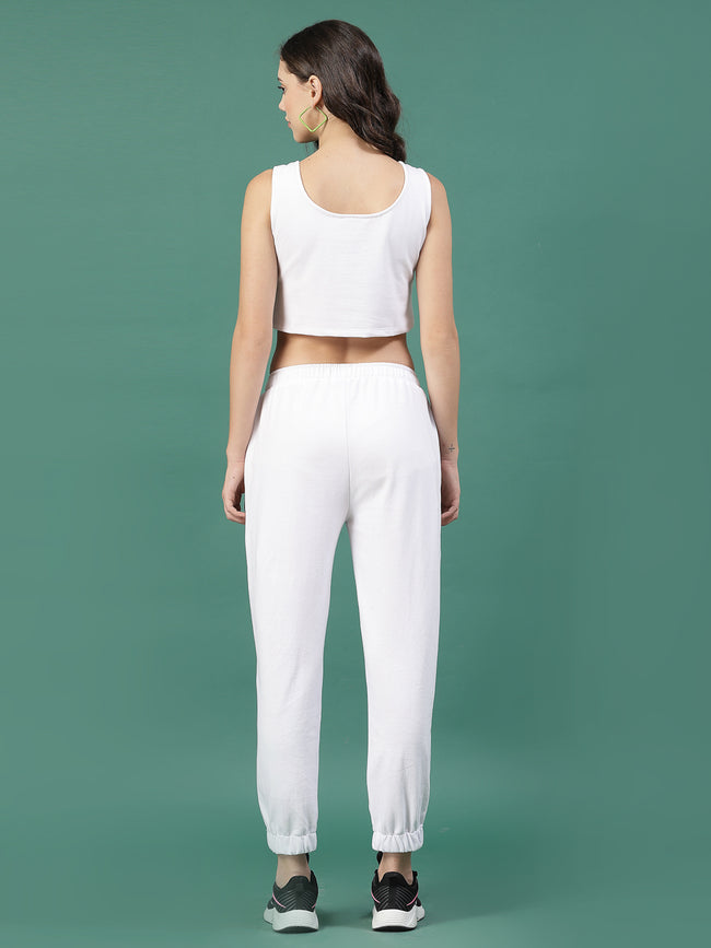 Women White Printed co-ords