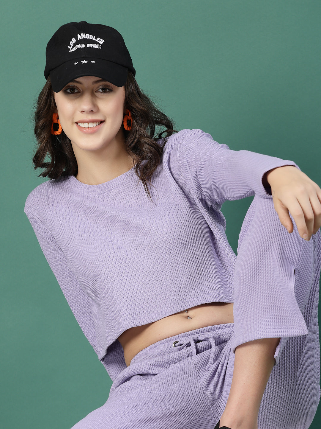 Women Purple Regular Fit co-ords