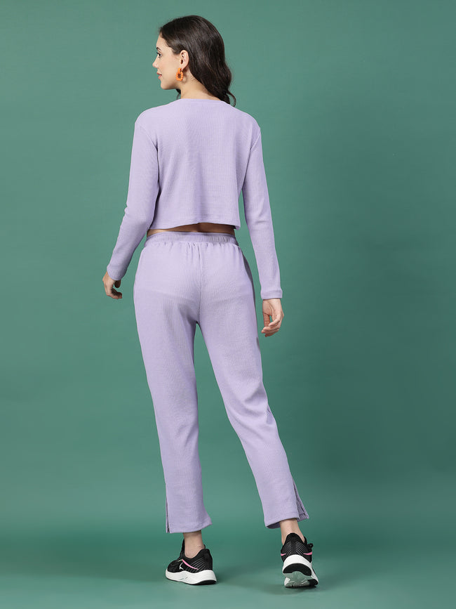 Women Purple Regular Fit co-ords