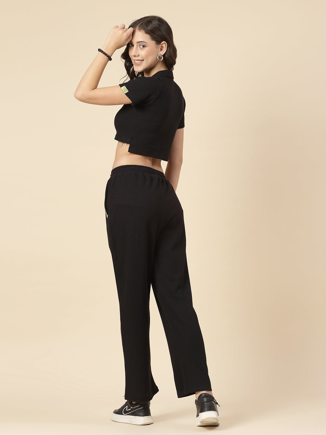 Women Black Regular Fit co-ords