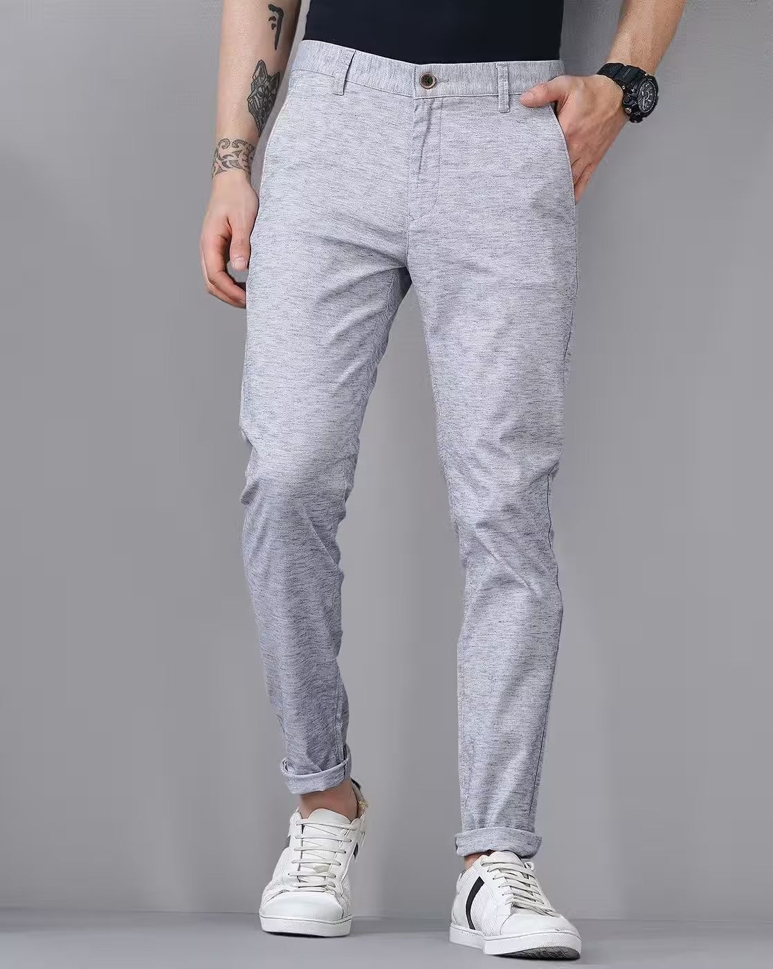 Men Grey Trousers