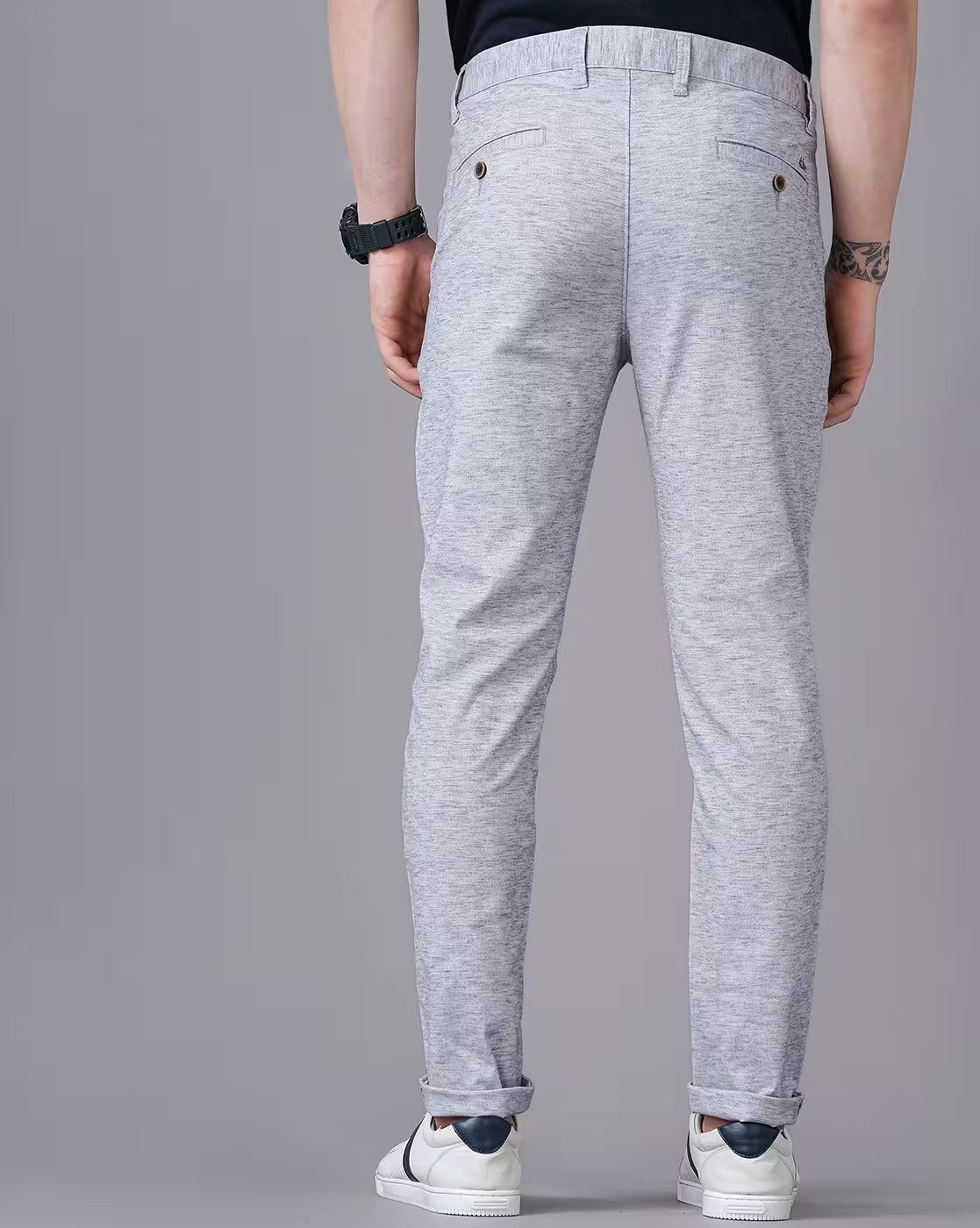Men Grey Trousers
