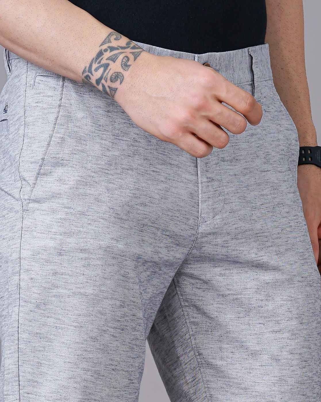 Men Grey Trousers