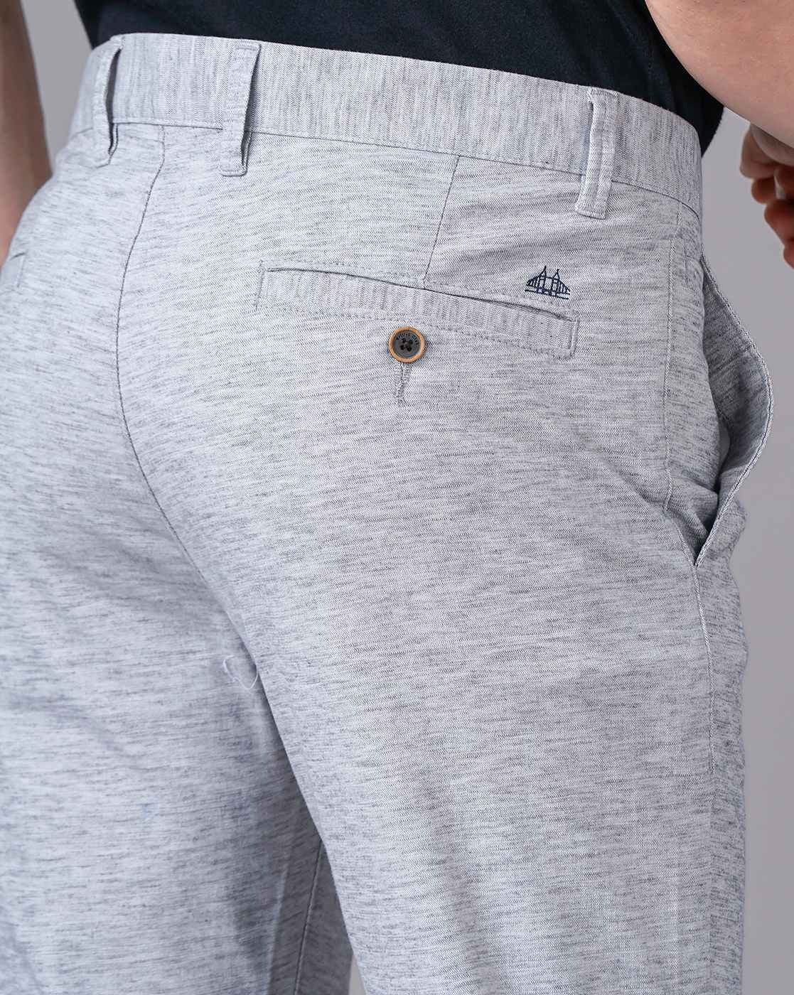 Men Grey Trousers