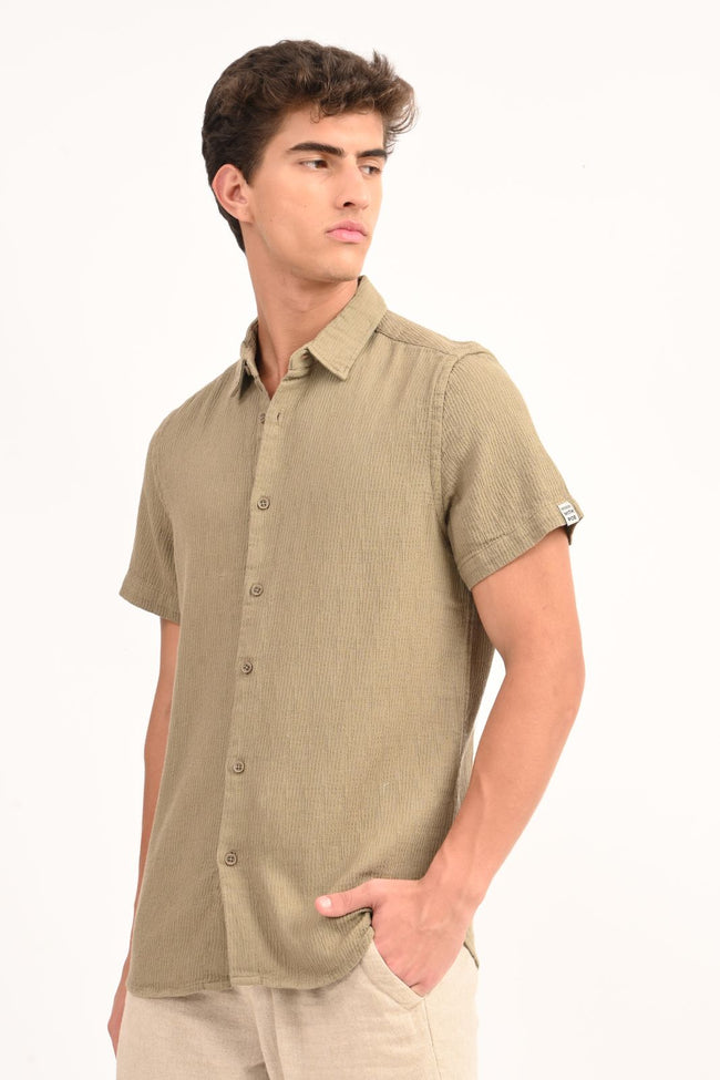 Mens Wendy Pista Structured Solid Shirt