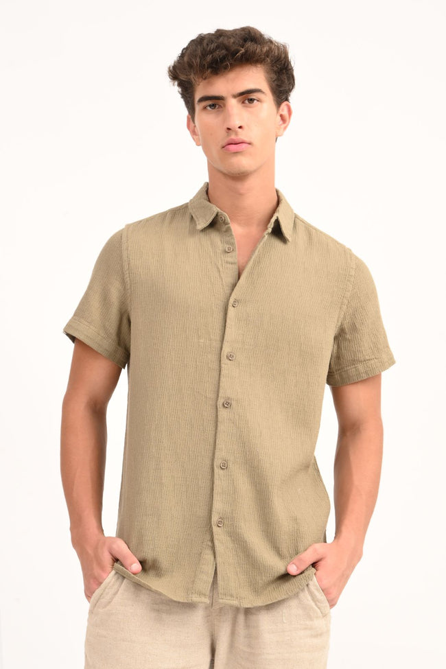 Mens Wendy Pista Structured Solid Shirt