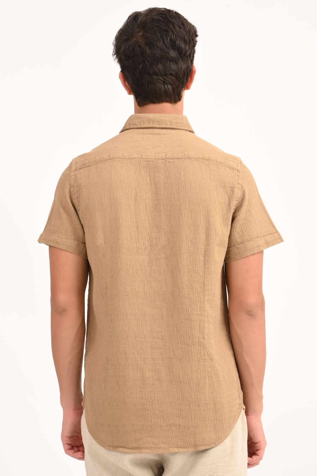Mens Wendy Mustard Structured Solid Shirt