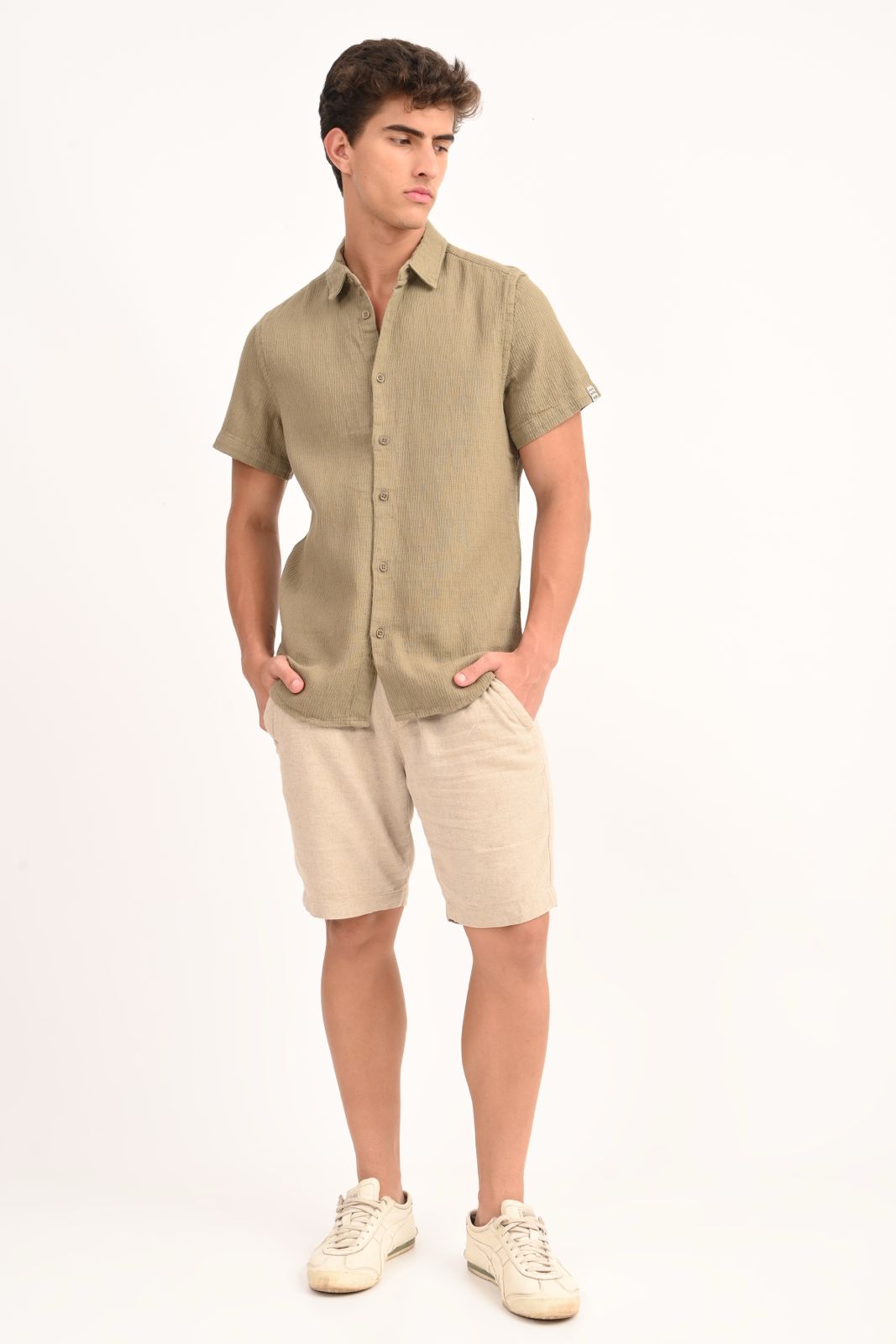 Mens Wendy Pista Structured Solid Shirt