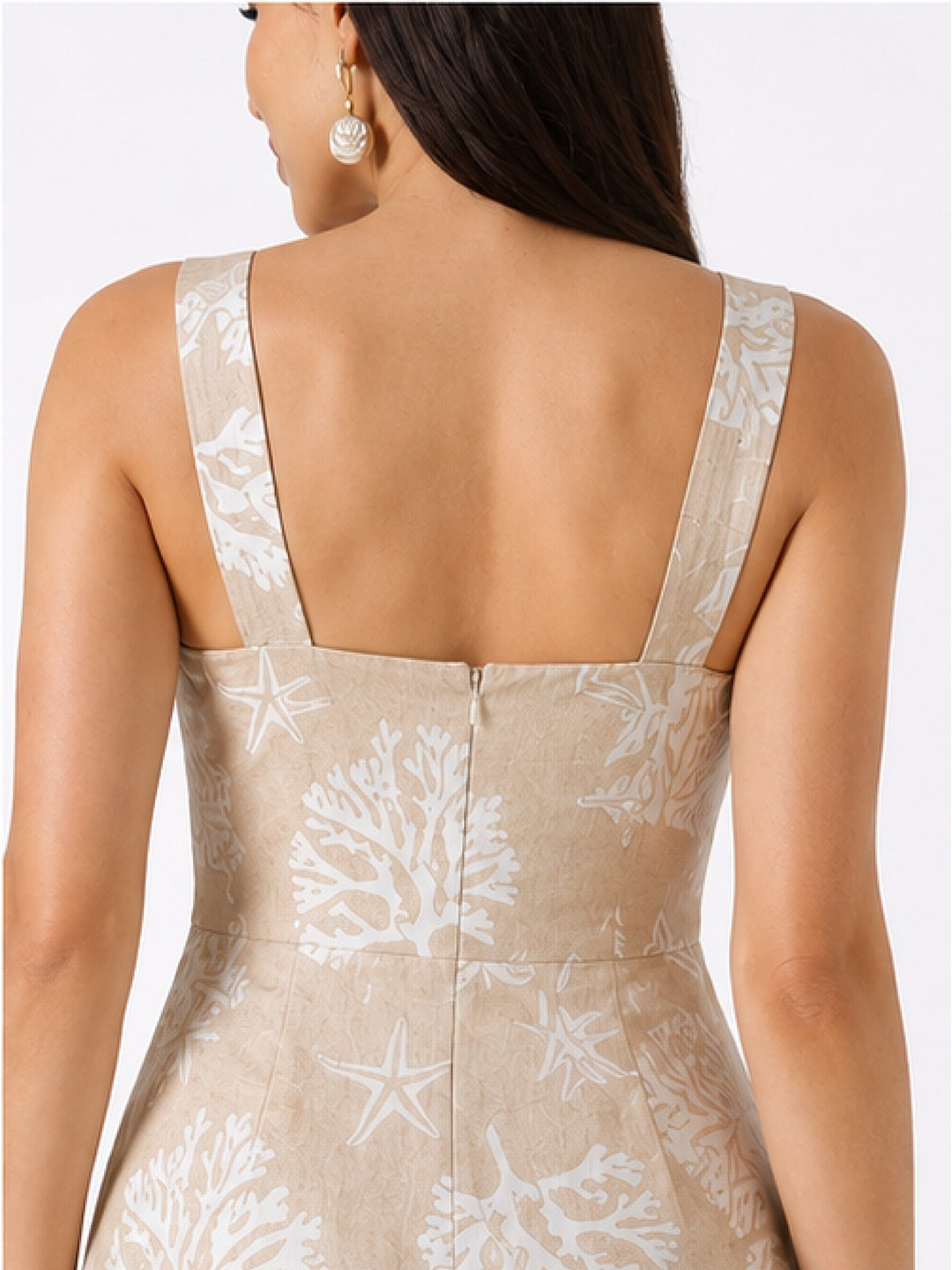 Women Beige Cut-out Dress