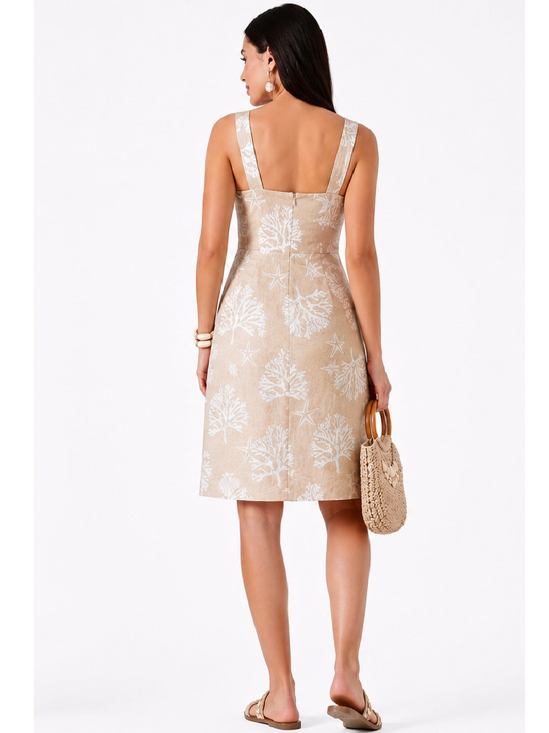 Women Beige Cut-out Dress