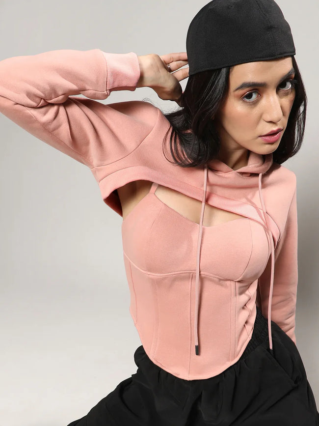 Women Pink Corset Top