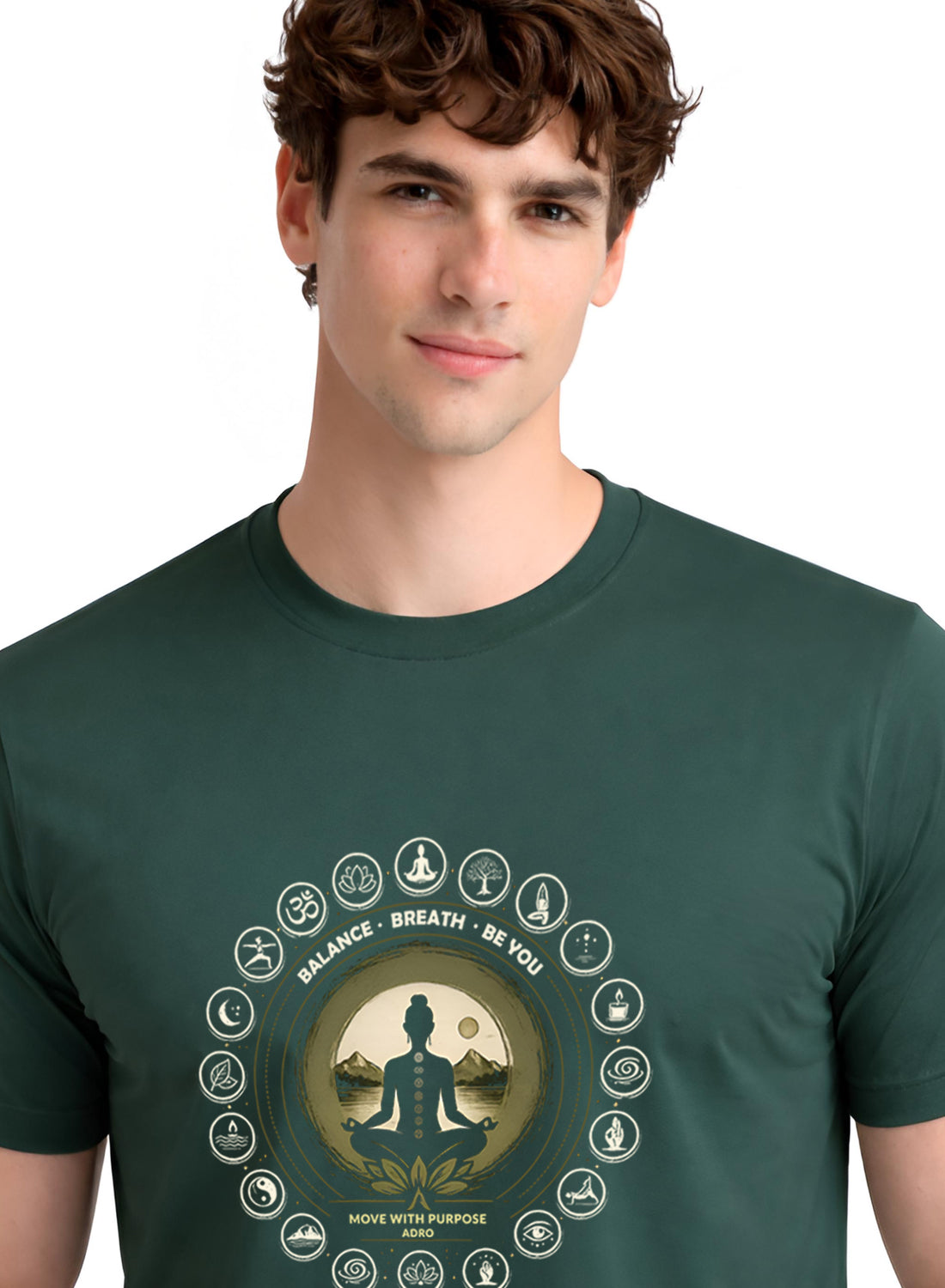 Men Green Printed Casual T-Shirt