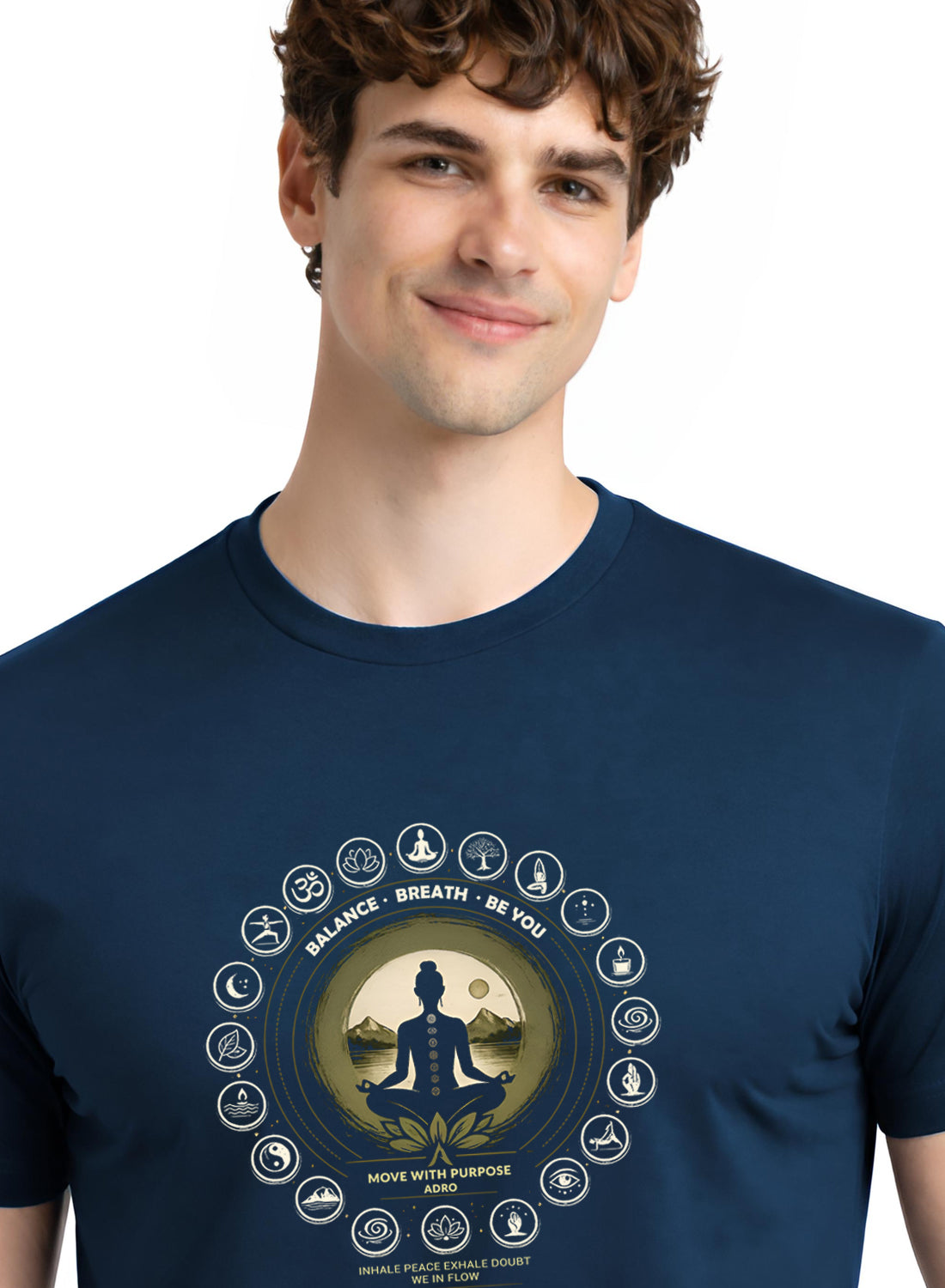 Men Teal Printed Casual T-Shirt
